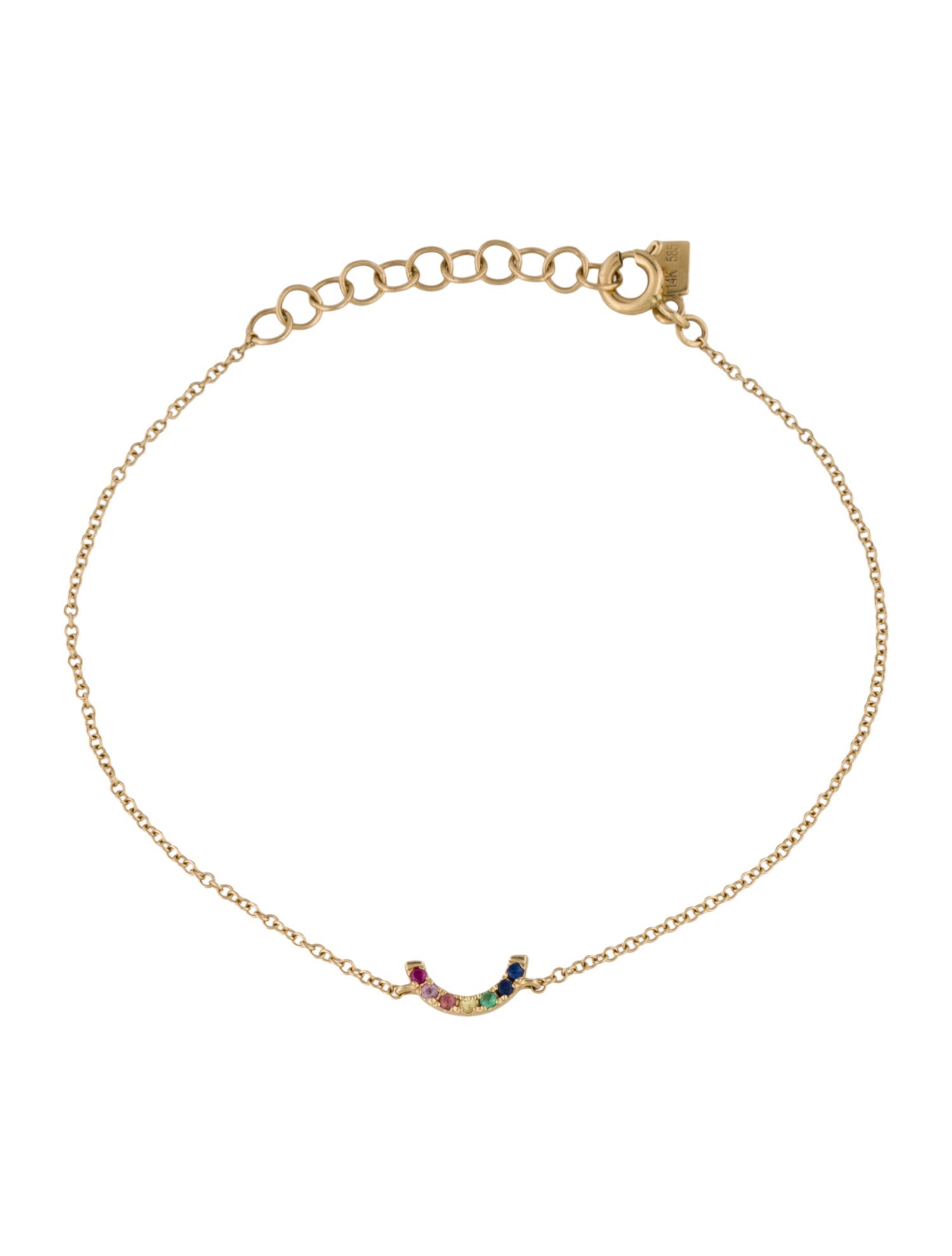 EF Collection 14K Multistone Link Bracelet