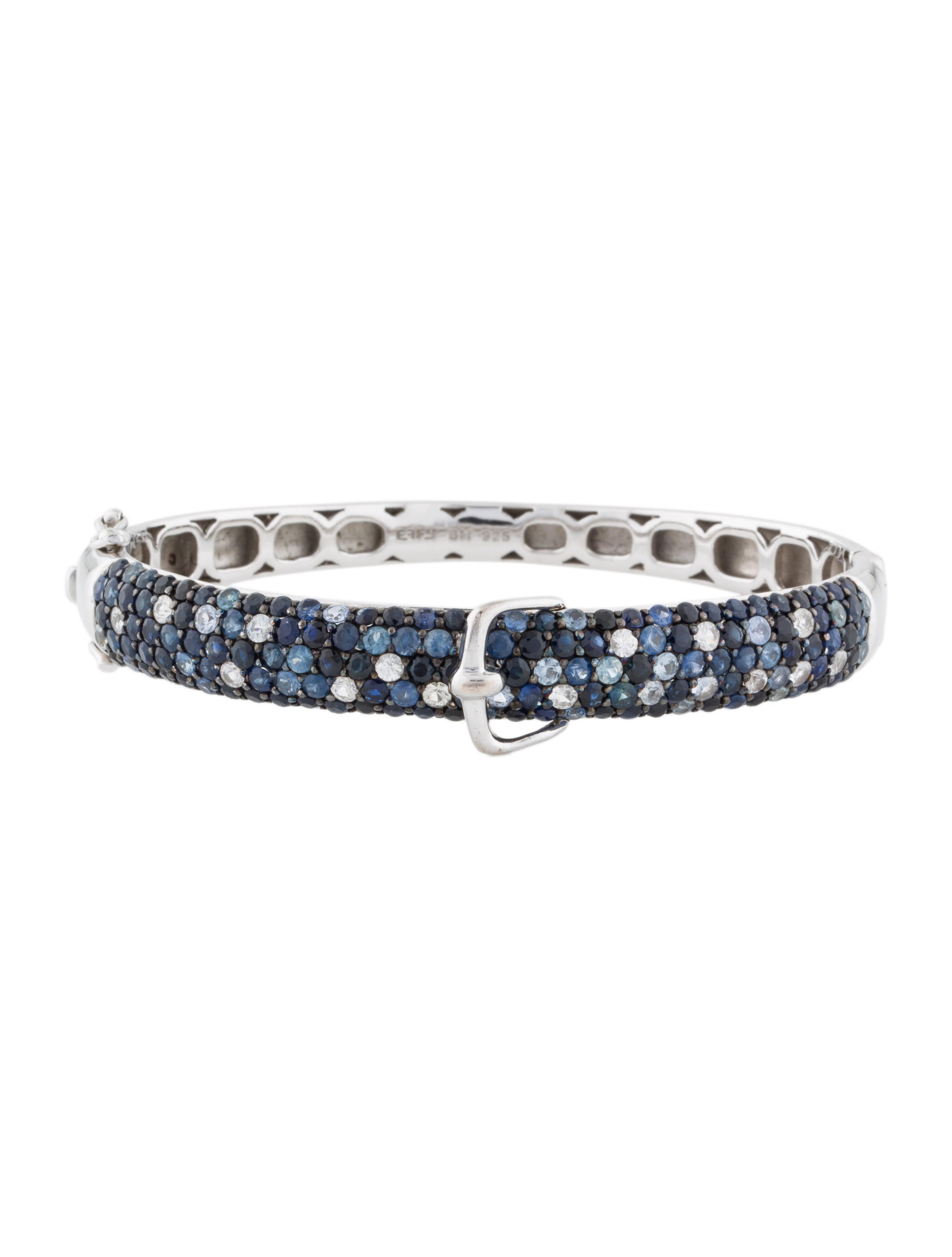 Effy Jewelry 9.50ctw Pavé Sapphire Buckle Bracelet Bracelets