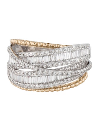 Effy Jewelry 14K Diamond Crossover Ring