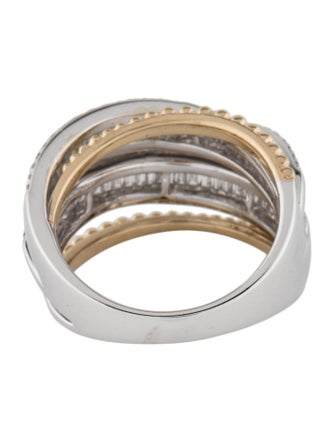 Effy Jewelry 14K Diamond Crossover Ring