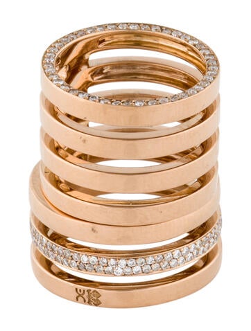 Effy Jewelry Band 14K Diamond Two Ring 6.75