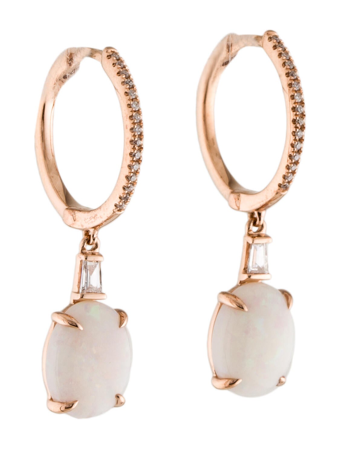 Effy Jewelry 14K Opal & Diamond Drop Earrings