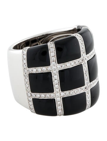 Effy Jewelry Band 14K Onyx & Diamond 6.5