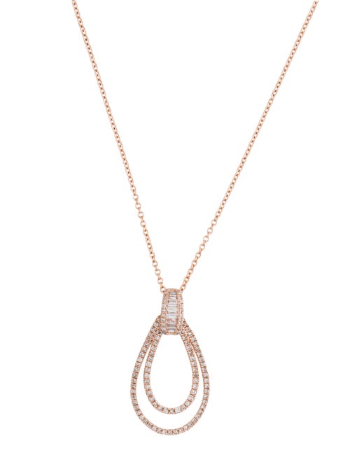 Effy Jewelry 14K Diamond Double Loop Pendant Necklace