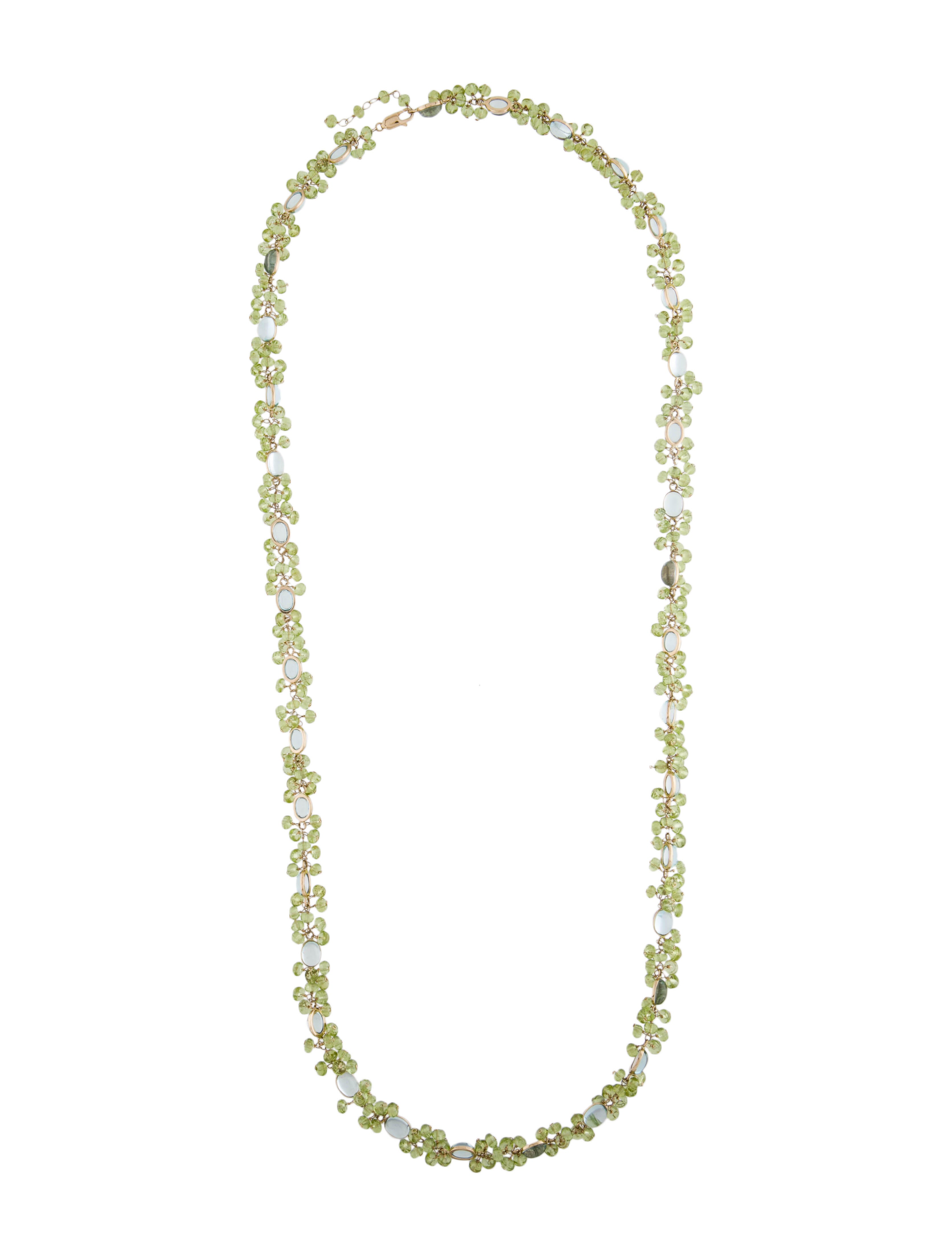 Effy Jewelry 14K Topaz & Peridot Beaded Chain Necklace