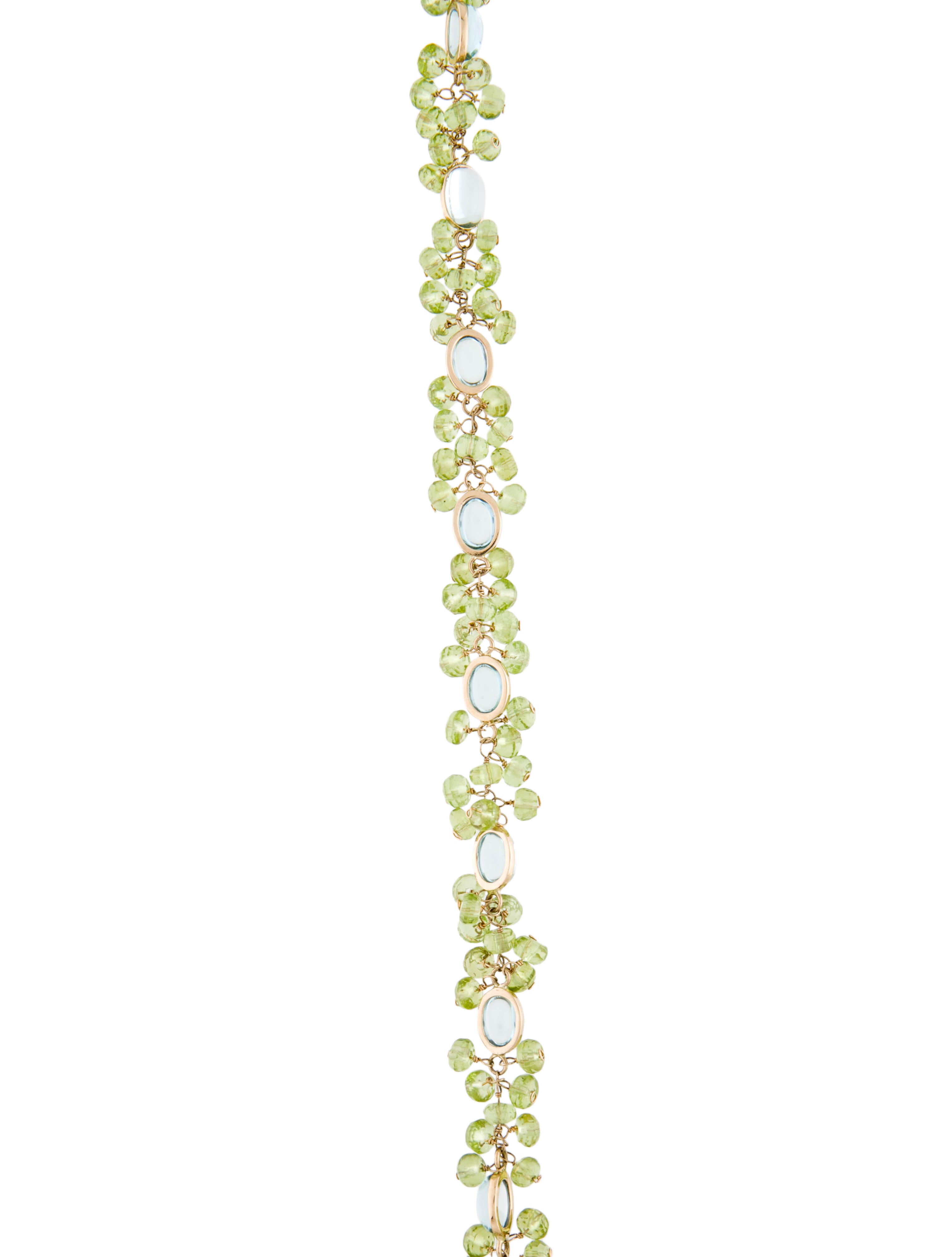 Effy Jewelry 14K Topaz & Peridot Beaded Chain Necklace