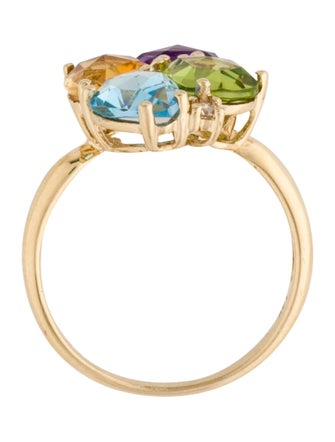 Effy Jewelry 14K Multi-Stone & Diamond Cocktail Ring