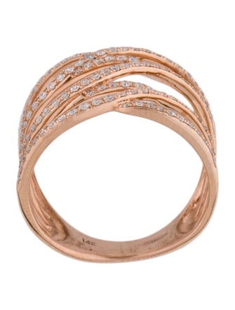 Effy Jewelry 14K Diamond Negative Space Ring