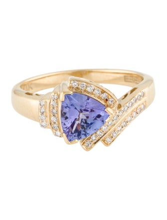 Effy Jewelry 14K 1.09ct Tanzanite & Diamond Cocktail Ring