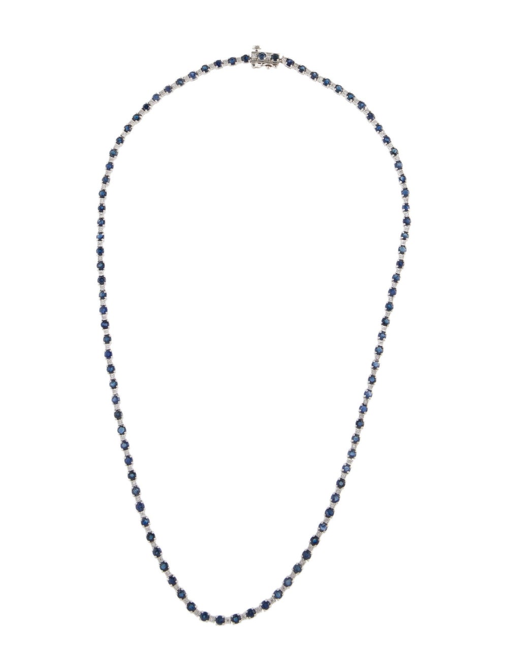 Effy Jewelry Sapphire & Diamond Tennis Necklace Gem