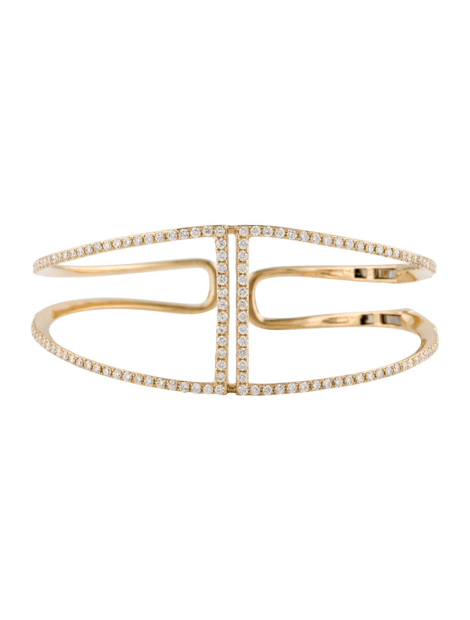 Effy Jewelry 14K 1.30ctw Diamond Split Cuff Bracelet