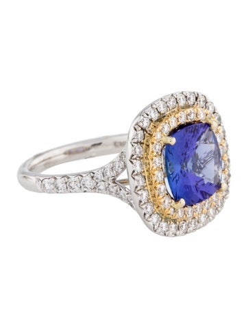 Effy Jewelry Cocktail Ring 18K 2.77ctw Tanzanite & Diamond 6.25