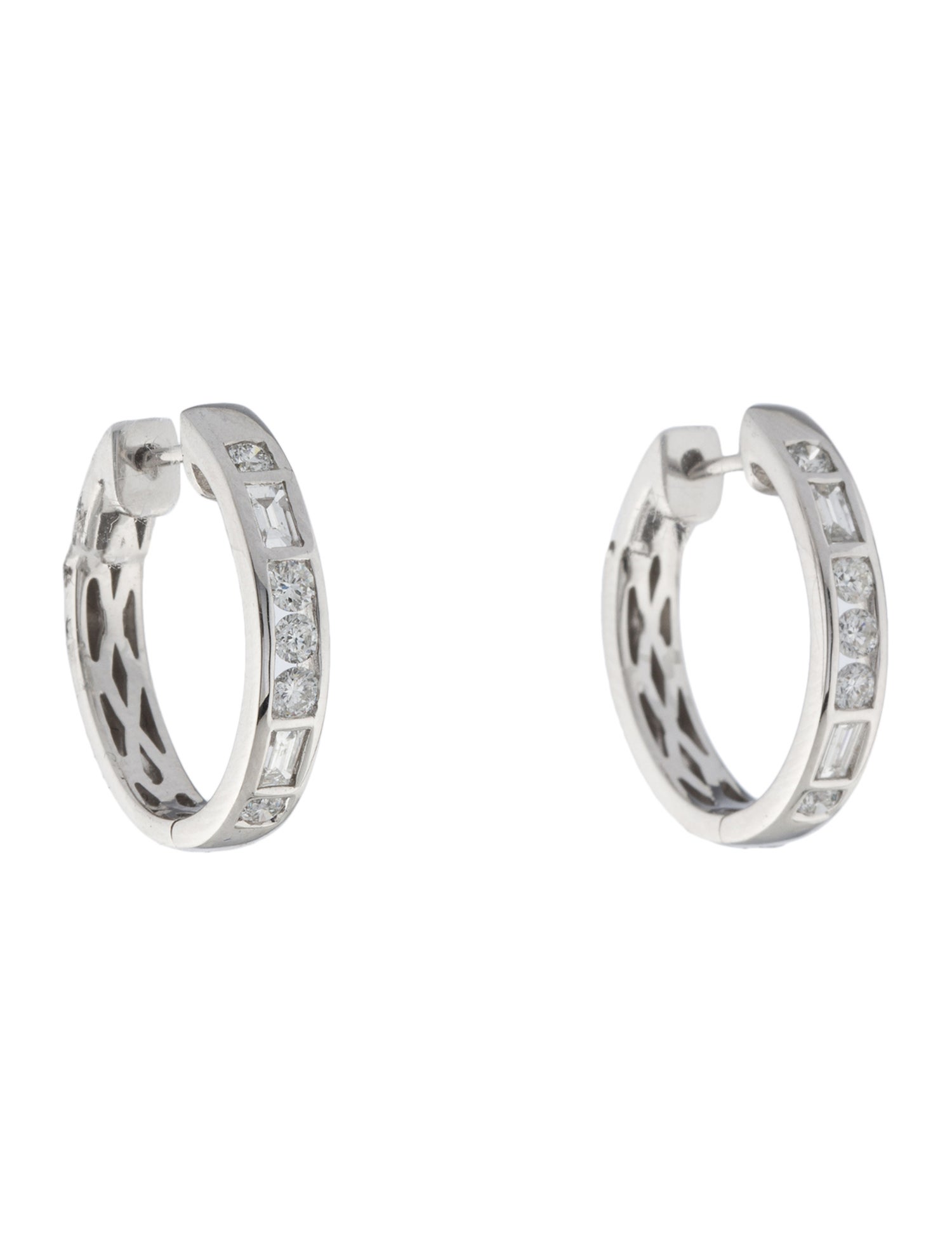 Effy Jewelry 14K Diamond Hoop Earrings