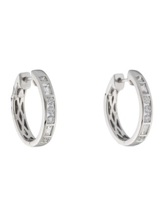 Effy Jewelry 14K Diamond Hoop Earrings