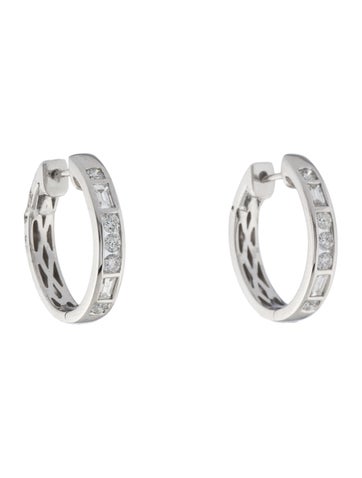 Effy Jewelry Hoop 14K Diamond Earrings