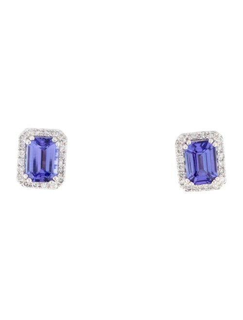 Effy Jewelry 14K 2.09ctw Tanzanite & Diamond Stud Earrings