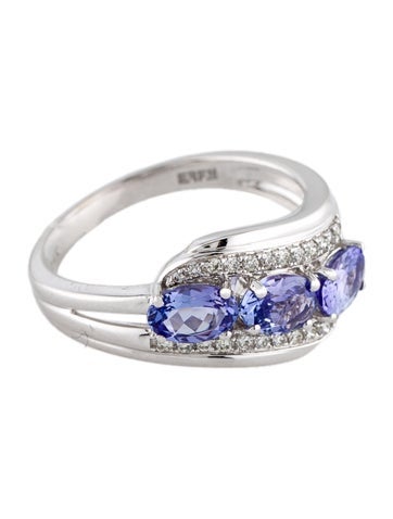 Effy Jewelry Band 14K Tanzanite & Diamond Cocktail Ring 7