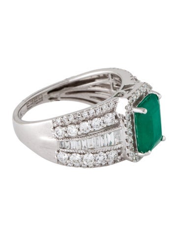 Effy Jewelry Cocktail Ring 14K 1.84ct Emerald & Diamond 7