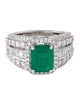 Effy Jewelry 14K 1.84ct Emerald & Diamond Cocktail Ring
