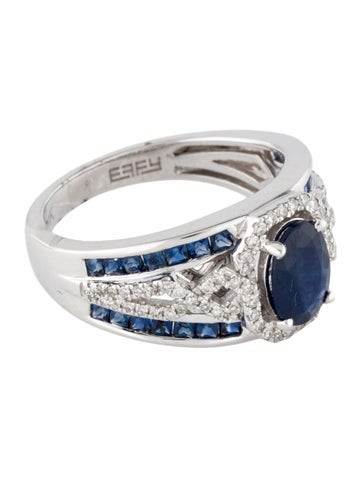 Effy Jewelry Cocktail Ring 14K 1.80ctw Sapphire & Diamond 7