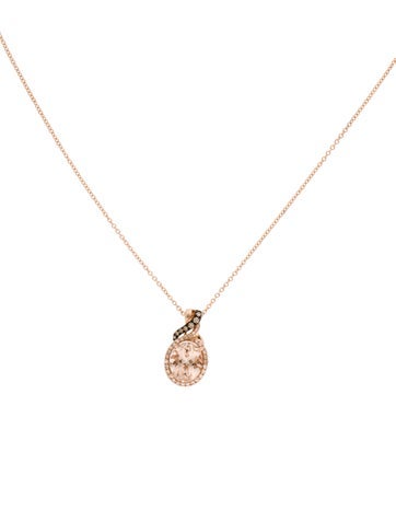 Effy Jewelry Pendant Necklace 14K Morganite & Diamond