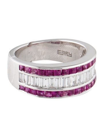 Effy Jewelry Band 14K 1.72ctw Ruby & Diamond Ring 6.75
