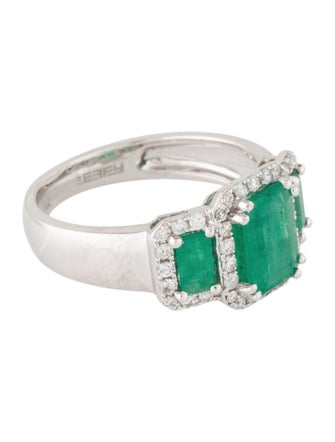 Effy Jewelry 14K 1.50ct Emerald & Diamond Cocktail Ring