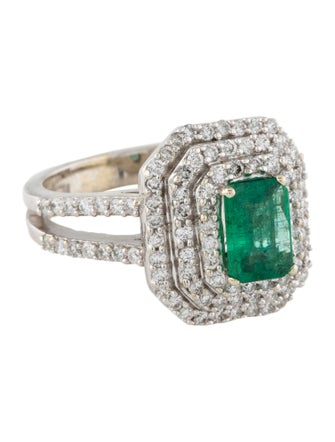 Effy Jewelry 14K Emerald & Diamond Cocktail Ring
