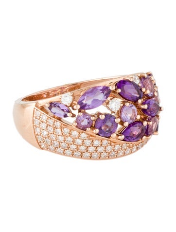 Effy Jewelry Band 14L 2.30ctw Amethyst & Diamond 7