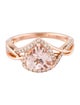 Effy Jewelry 14K 1.44ct Morganite & Diamond Cocktail Ring