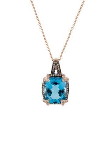Effy Jewelry Pendant Necklace 14K Topaz & Diamond