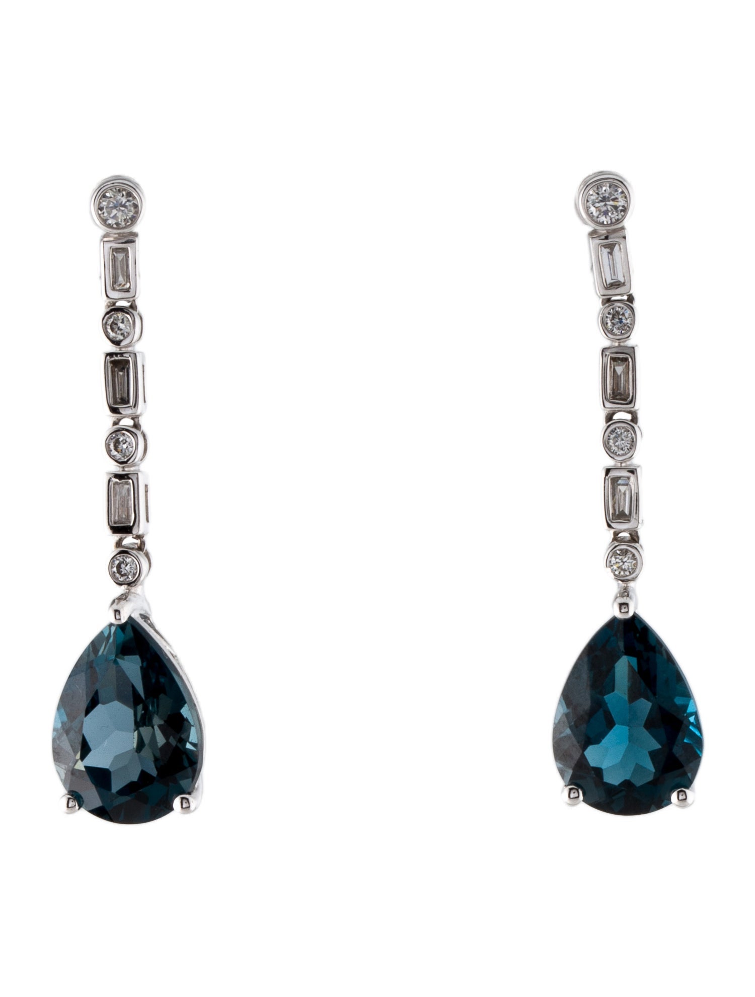 Effy Jewelry 14K 5.60ctw Topaz & Diamond Drop Earrings