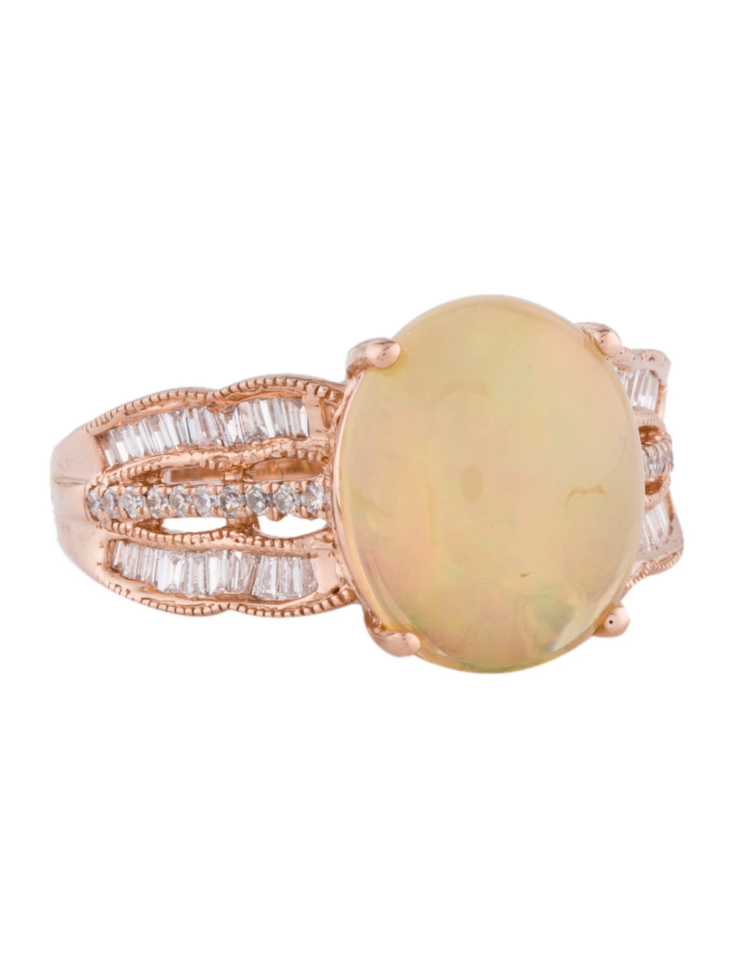 Effy Jewelry 14K Opal & Diamond Cocktail Ring