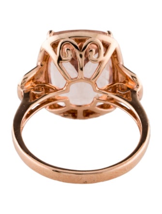 Effy Jewelry 14K 6.50ct Morganite & Diamond Cocktail Ring