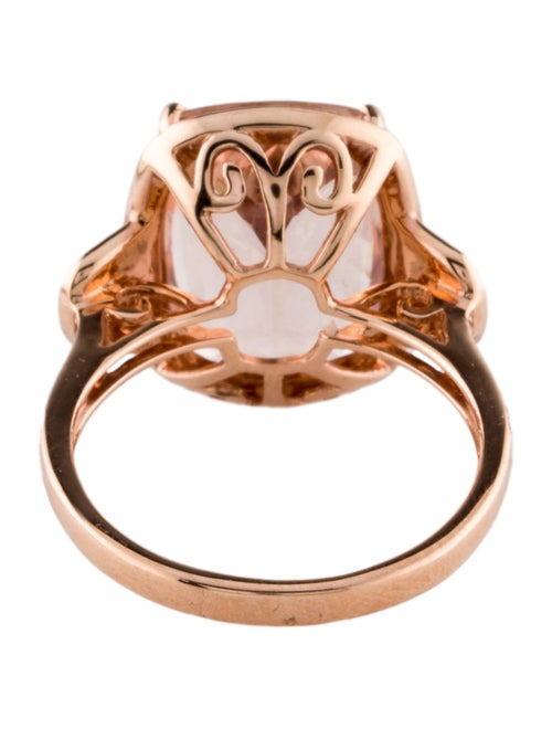 Effy Jewelry 14K 6.50ct Morganite & Diamond Cocktail Ring