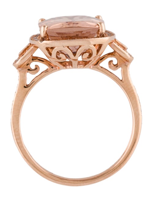 Effy Jewelry 14K 6.50ct Morganite & Diamond Cocktail Ring