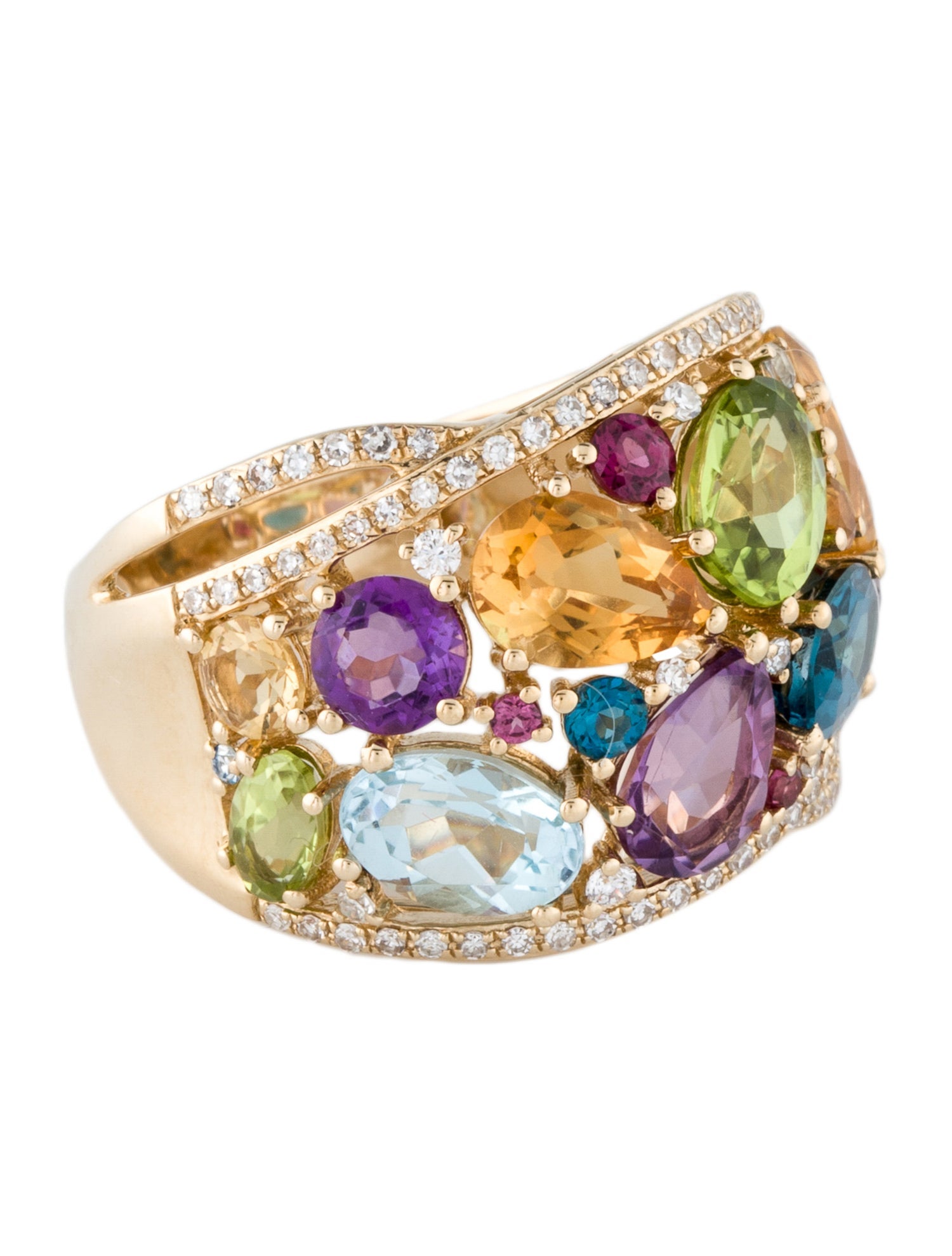 Effy Jewelry 14K Multi-stone Cocktail Ring