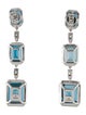 Effy Jewelry 14K 12.76ctw Topaz & Diamond Drop Earrings