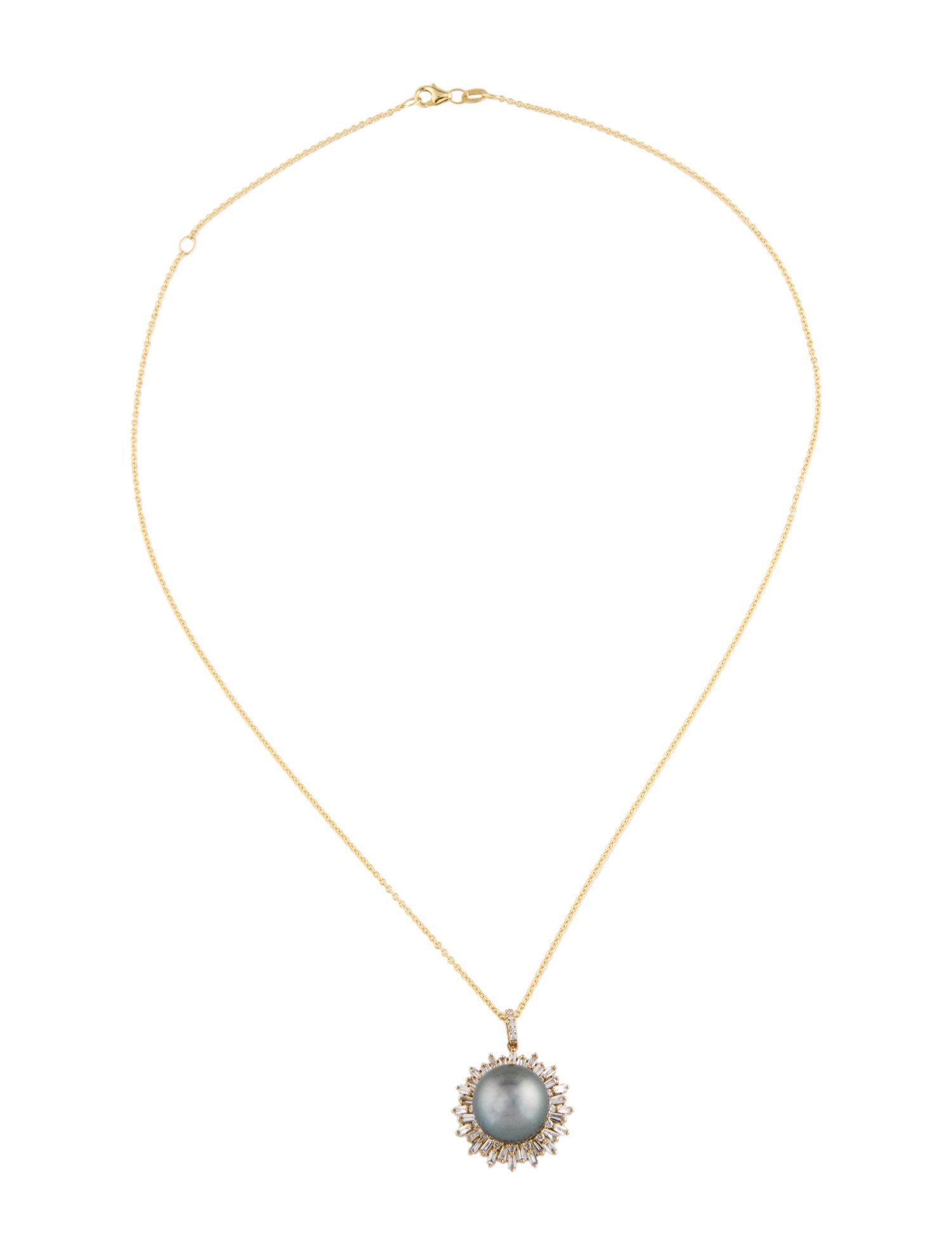 Effy Jewelry 14K Pearl & Diamond Pendant Necklace