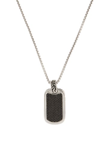 Effy Jewelry Pendant Necklace 1.36ctw Sapphire Dog Tag