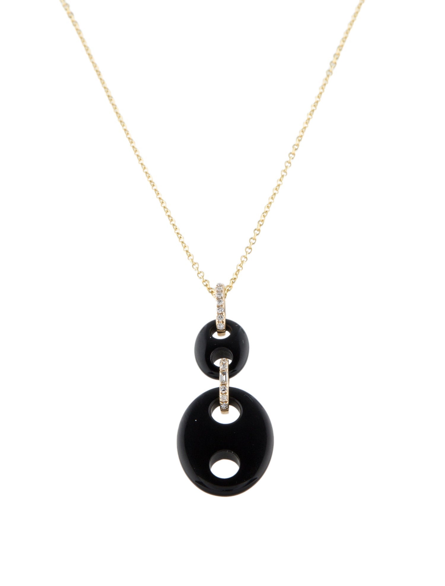 Effy Jewelry 14K Onyx & Diamond Pendant Necklace