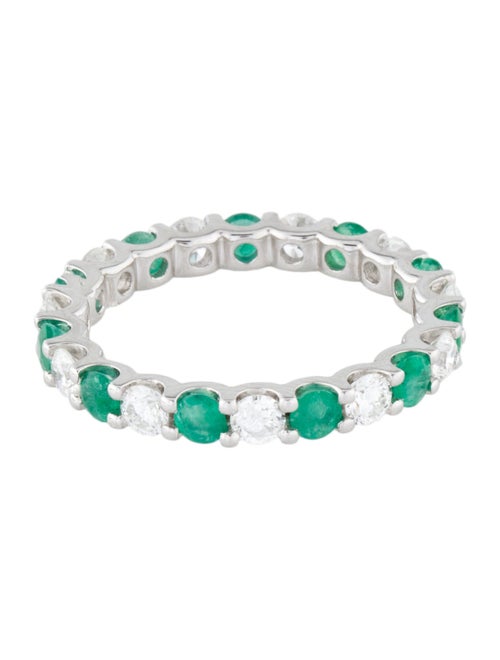 Effy Jewelry 14K Emerald & Diamond Alternating Eternity Band