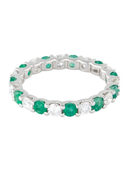 Effy Jewelry 14K Emerald & Diamond Alternating Eternity Band