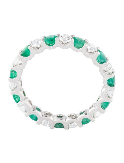 Effy Jewelry 14K Emerald & Diamond Alternating Eternity Band