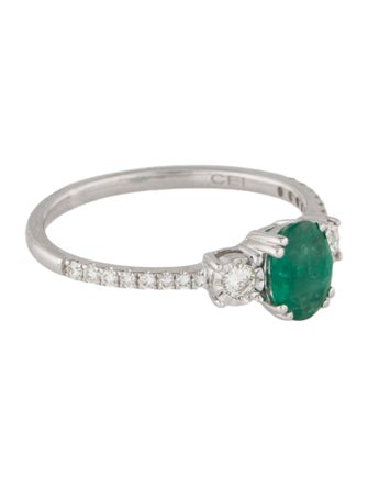 Effy Jewelry 14K Emerald & Diamond Cocktail Ring