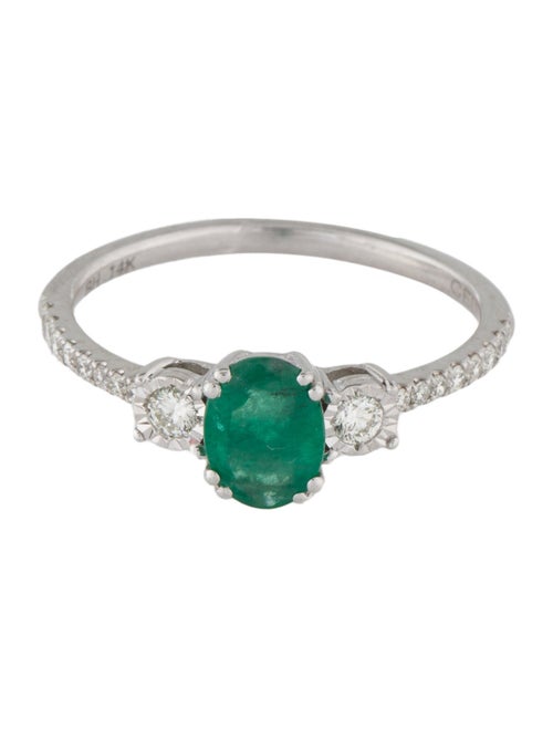 Effy Jewelry 14K Emerald & Diamond Cocktail Ring