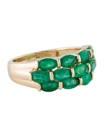 Effy Jewelry Band 14K 1.83ctw Emerald Brasilica Ring 7