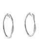 Effy Jewelry 14K Diamond Wave Hoop Earrings