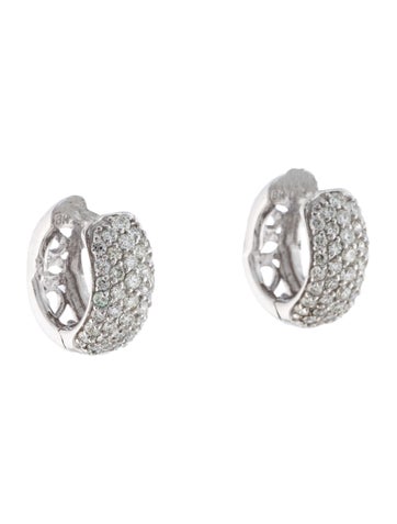 Effy Jewelry Hoop 14K Diamond Huggie Earrings