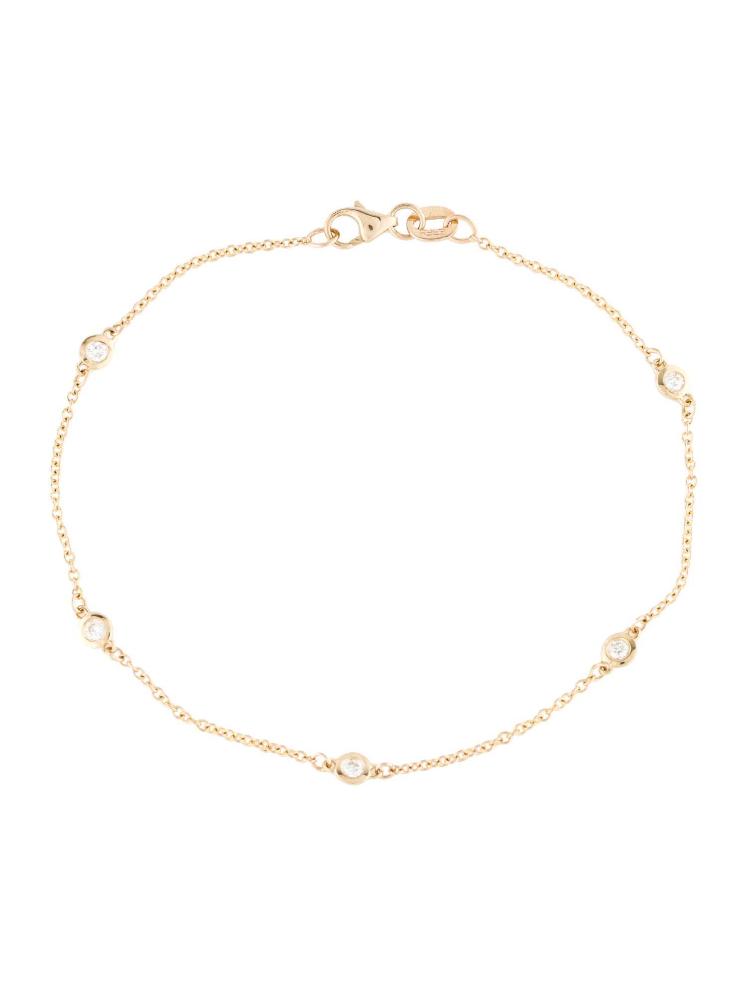 Effy Jewelry 14K Diamond Station Bracelet